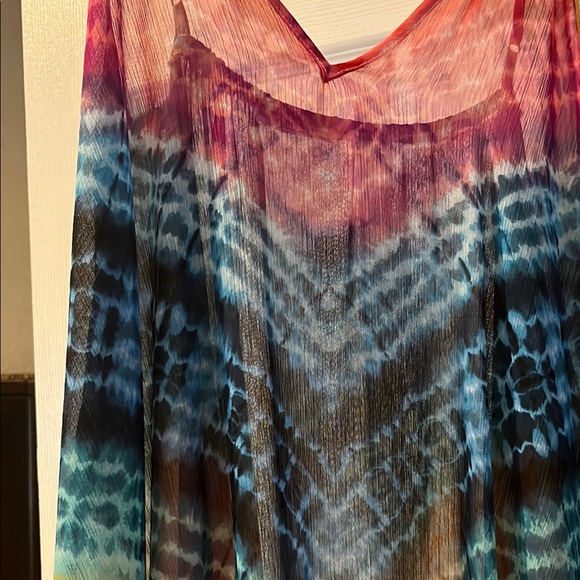 Multicolor Tie-Dye Women's Swim One Piece - Picture 2 of 4